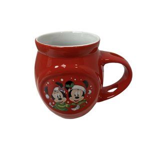 Franklin Candy Disney Coffee Mug Mickey Minnie Christmas Red White Hat Size: 4 1